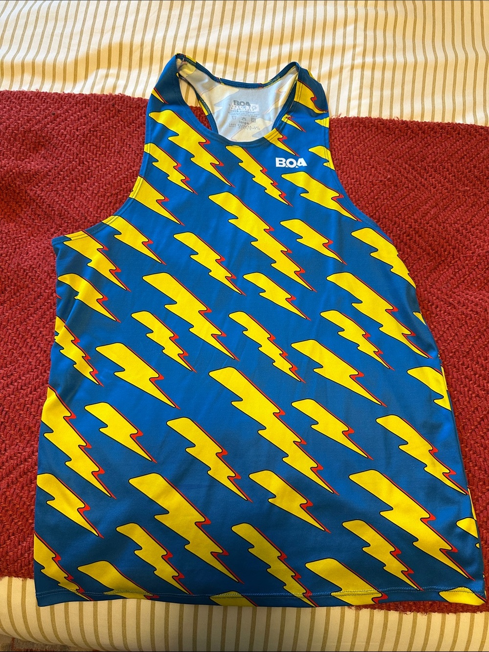 BOA Men’s Blue & Yellow Lightning Tank Top